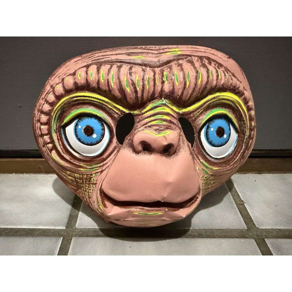 Vintage 1982 ET Halloween Mask Original Collegeville Ben Cooper Alien EXCELLENT